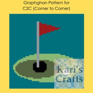 May include: A green and brown golf course with a red flag on a gray pole. The text "Kari's Crafts" is visible in the lower right corner of the image.