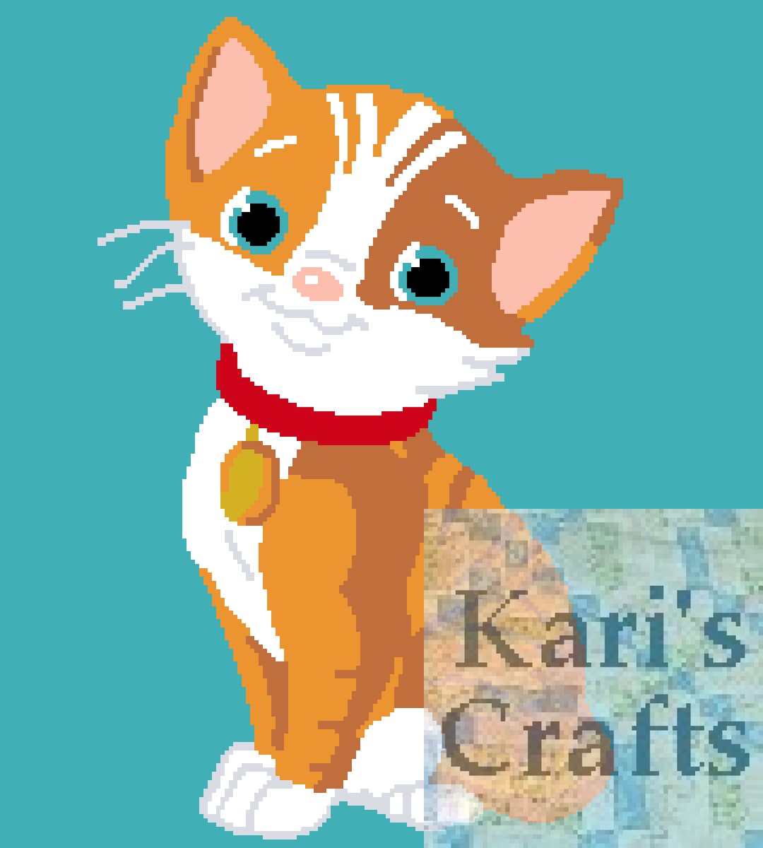 Kitten Afghan Throw Blanket PDF Pattern for Single Crochet Knit or Tss