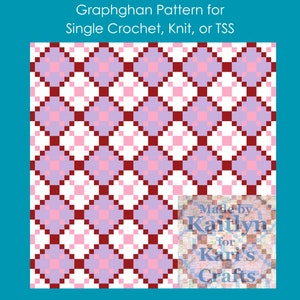 Blanket 10 Croquilt Afghan Pattern: Single Crochet, Knit or TSS (Digital Download)