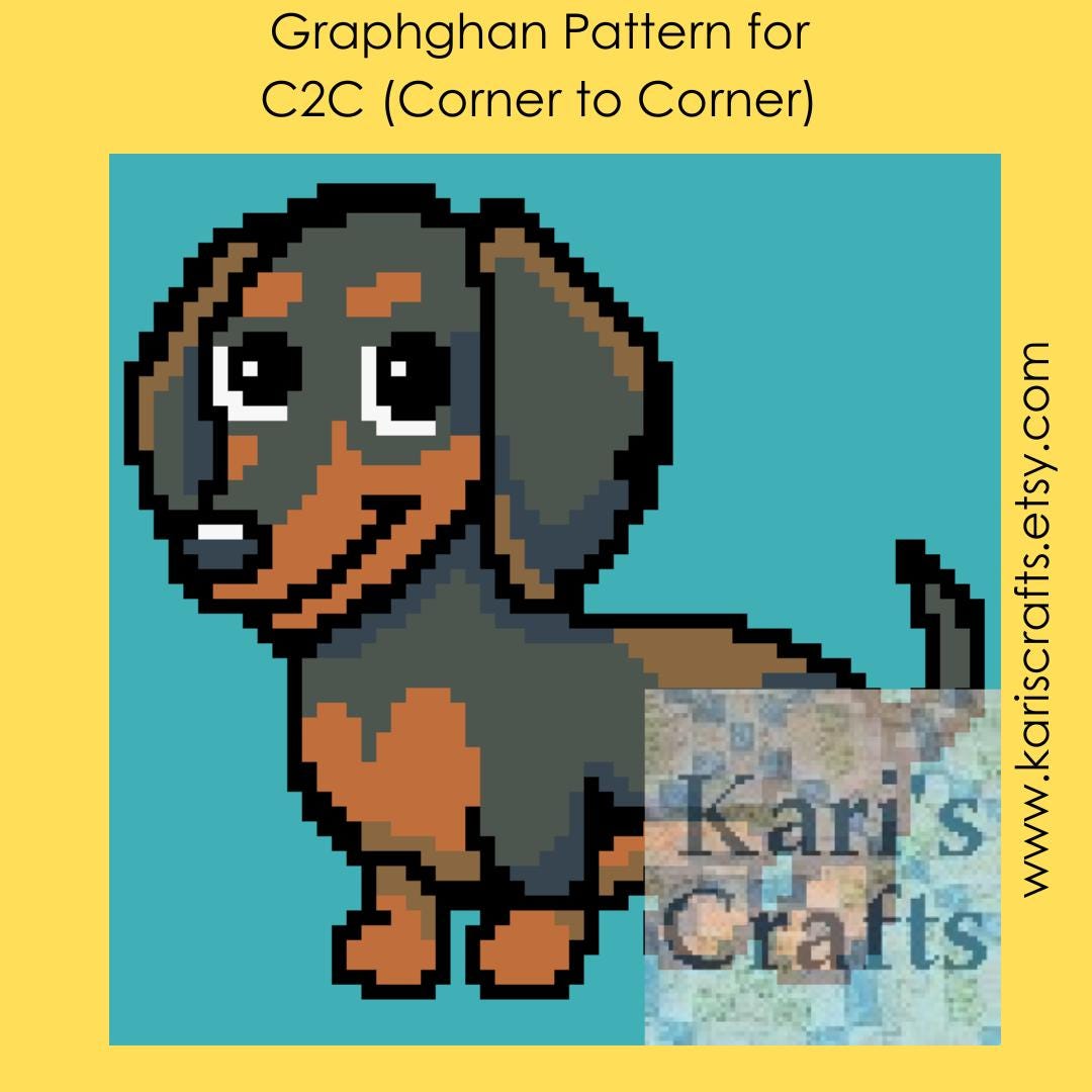 39 Dachshund Crochet Patterns to Stitch for Gifts, Decor, and Everyday Cuteness 18 Dachshund Baby Blanket Toddler/Lap Afghan: C2C Crochet