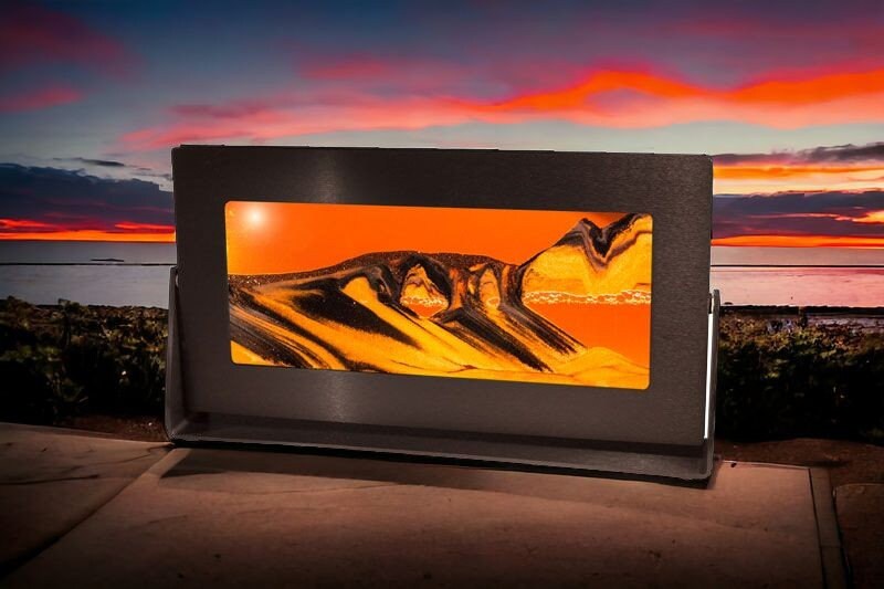 Deep Sea Ice Age Moving Sand Art - By Klaus Bosch