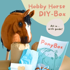 Hobby Horse Sewing Kit | DIY Hobby Horse | Creative Box with Instructions & Materials | Gift Idea