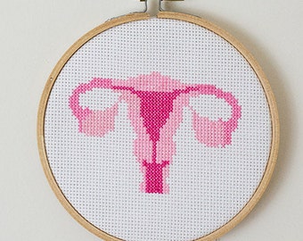 Cross-stitched uterus PATTERN ONLY!!!