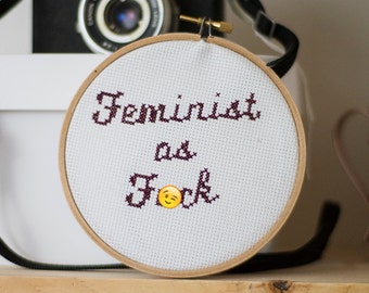 Feminist as F*ck cross stitch pattern