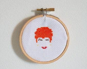 Mini Lucille Ball I Love Lucy Cross Stitch Digital Pattern