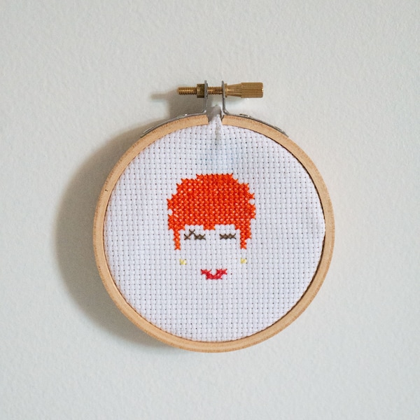 Mini Lucille Ball I Love Lucy Cross Stitch Digital Pattern