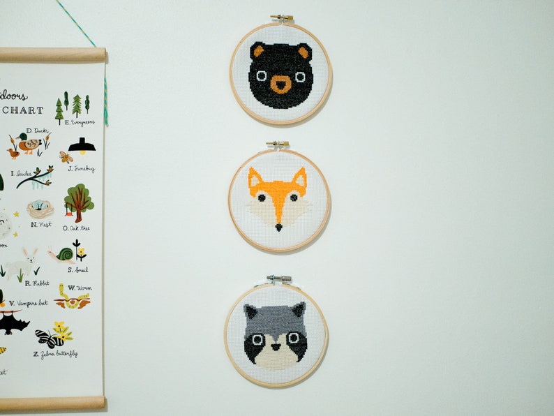 Raccoon Face Cross Stitch Pattern image 2