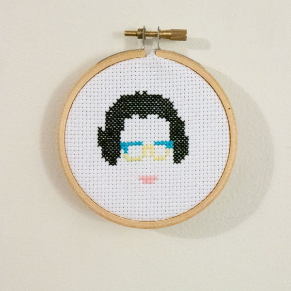 Mini Katherine Johnson NASA Mathematician Cross Stitch Digital Pattern