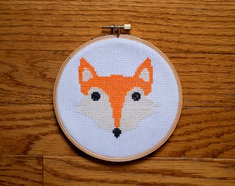 Fox Face Cross Stitch Pattern