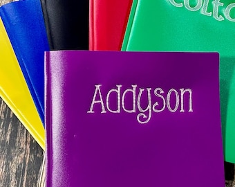 Personalized Embroidered Name Folder: Back to School Supplies