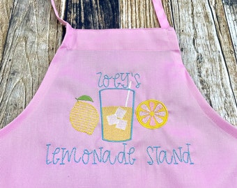 Lemonade Stand Personalized Child's Apron  - Choose Your Colors