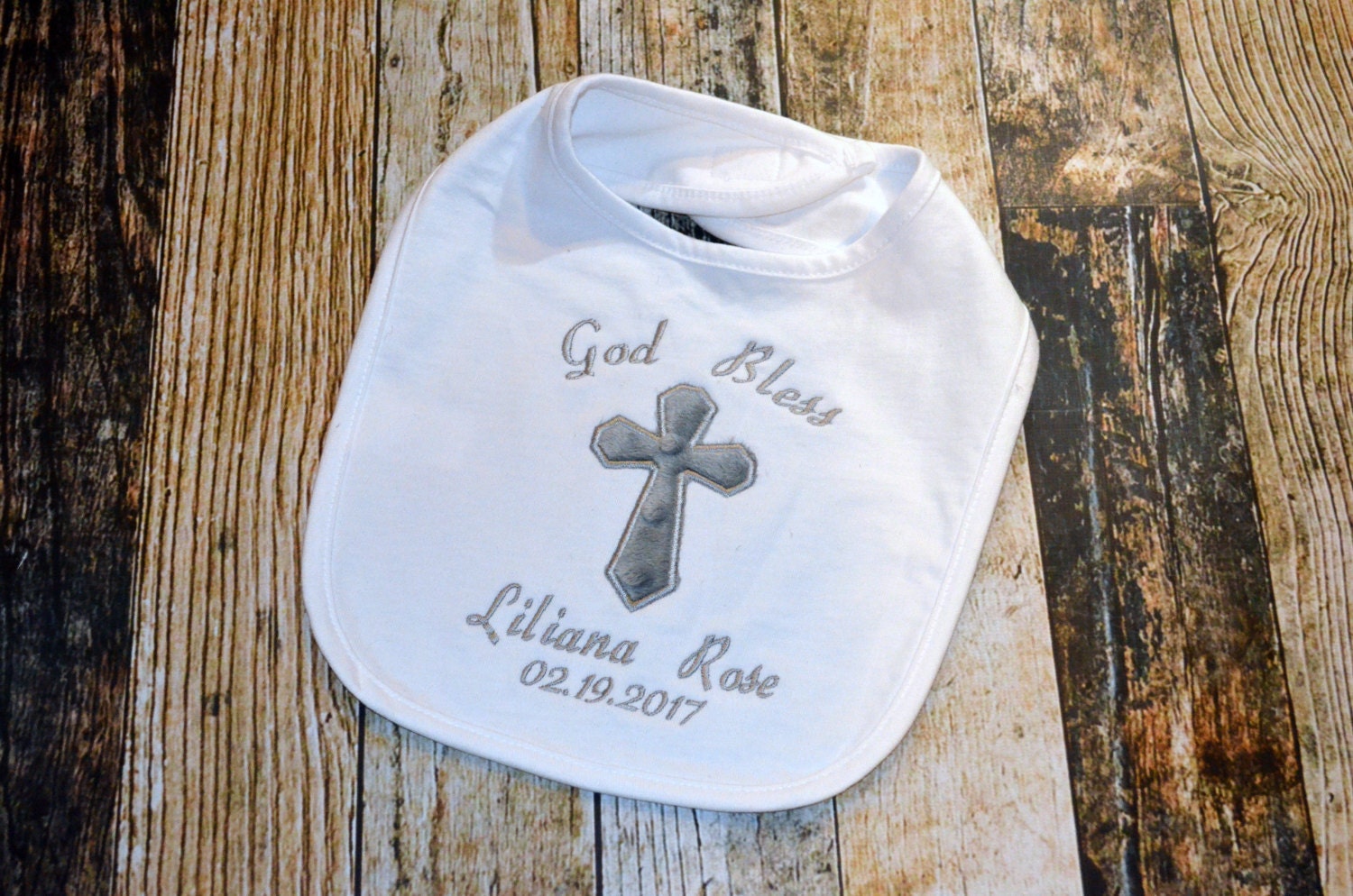Baptism or Christening Bib Personalized for Baby Boy or Girl Etsy