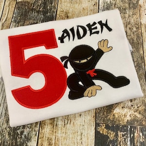 Personalized Ninja Birthday Shirt: Karate Martial Arts Applique