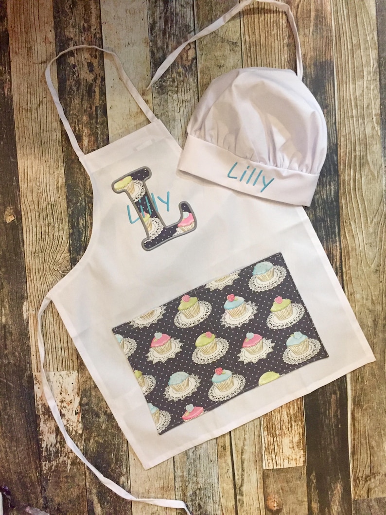Personalized Child's Apron and Chef Hat Set Choose Your Etsy