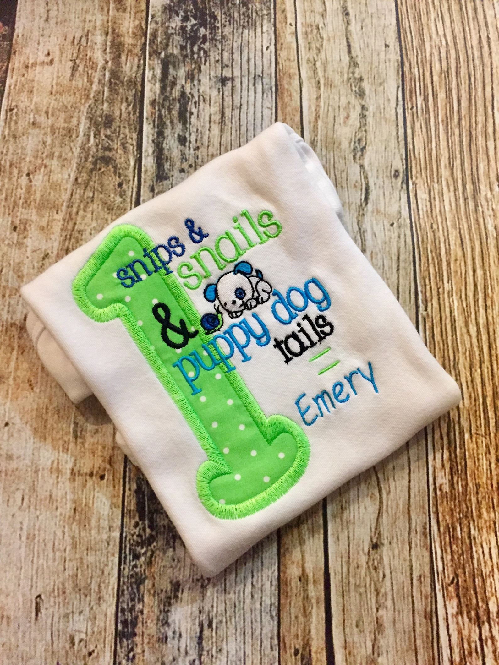 Snips & Snails and Puppy Dog Tails Themed Personalized 1st Etsy