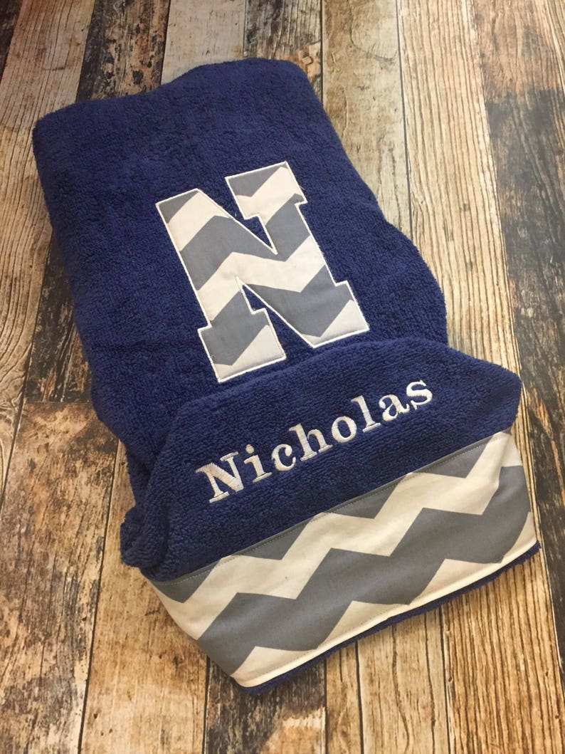 Custom Elephant hooded towel.Personalized baby towel.Custom embroidery Name or Initials