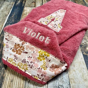 Hooded Personalized Kid&#39;s Towel - Personalized with Infant or Child&#39;s Name and Initial - Bath or Beach Towel