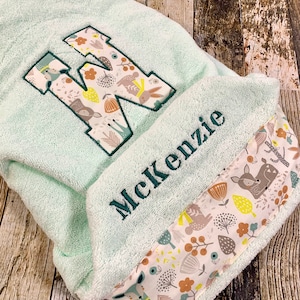 Personalized Hooded Infant / Child Towel - For Use in the Bath or on the Beach