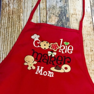 Mommy and Me Apron Set Cookie Maker and Taster Personalized Christmas Baking Aprons image 4