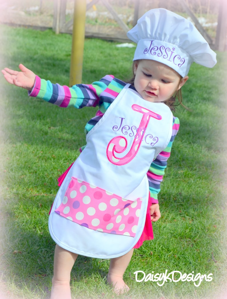 Personalized Child's Apron and Chef Hat Set Choose Your Etsy