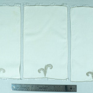 Vintage Marghab Three Ostrich Feather Fingertip Towels
