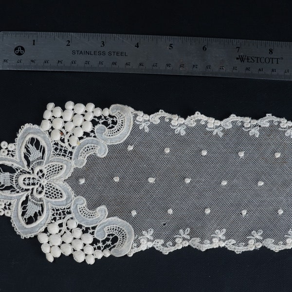 Antique Lace Scarf in 62 Inches Long and Beautiful