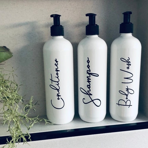 White Shampoo and Conditioner Bottles 500ml/1000ml/reusable Etsy