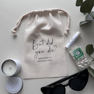 Personalised Survival Kit, Favor Bag, But did you die?,Favour Bag,Hangover kit