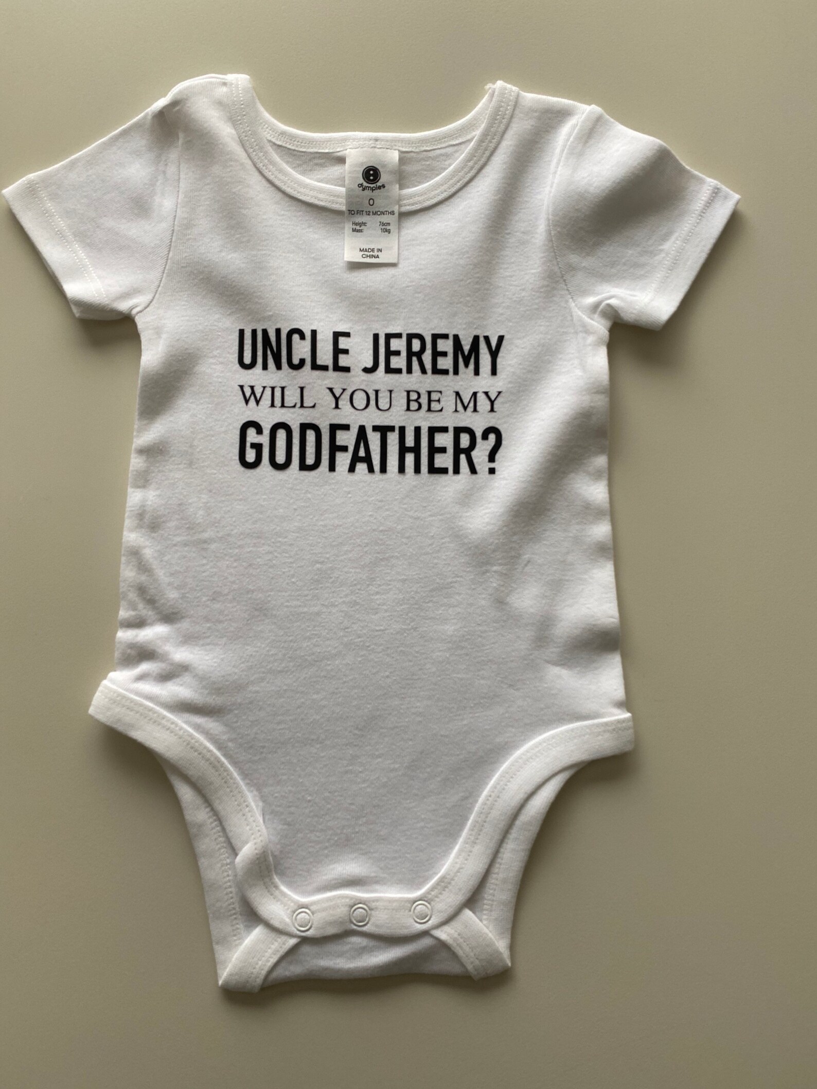 Will You Be My Godfather Baby Onesie baby Bodysuit-baby - Etsy