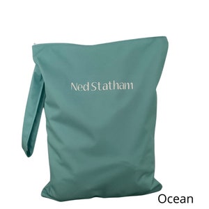 Personalised Wet Bag Reusable Wet/Swimming Bag Daycare Bag Waterproof Bag Tan 3 sizes available image 2