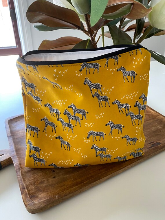 Wet Bag with Waterproof Lining Zippered Wet Bag Zebras Etsy