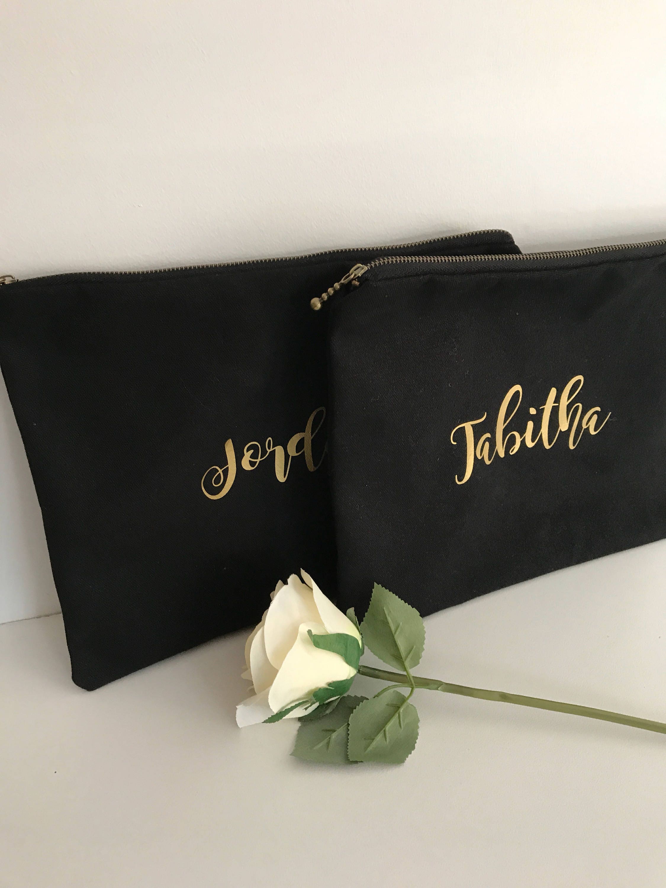 Personalised Zippered Pouch/Name Pouch/New Size Etsy