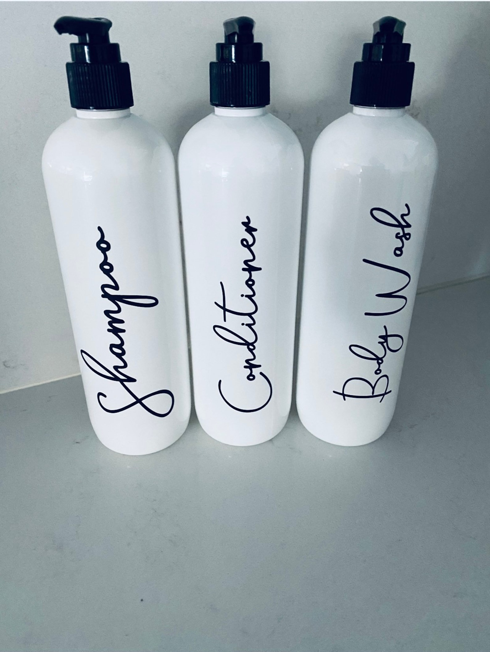 White Shampoo and Conditioner Bottles 500ml/1000ml/Reusable Etsy