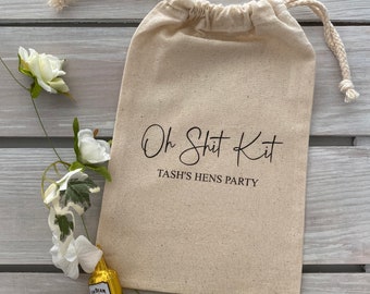 Oh Shit Kit Personalised Survival Kit, Favor Bag, Survival bag, Favour Bag Hens Party