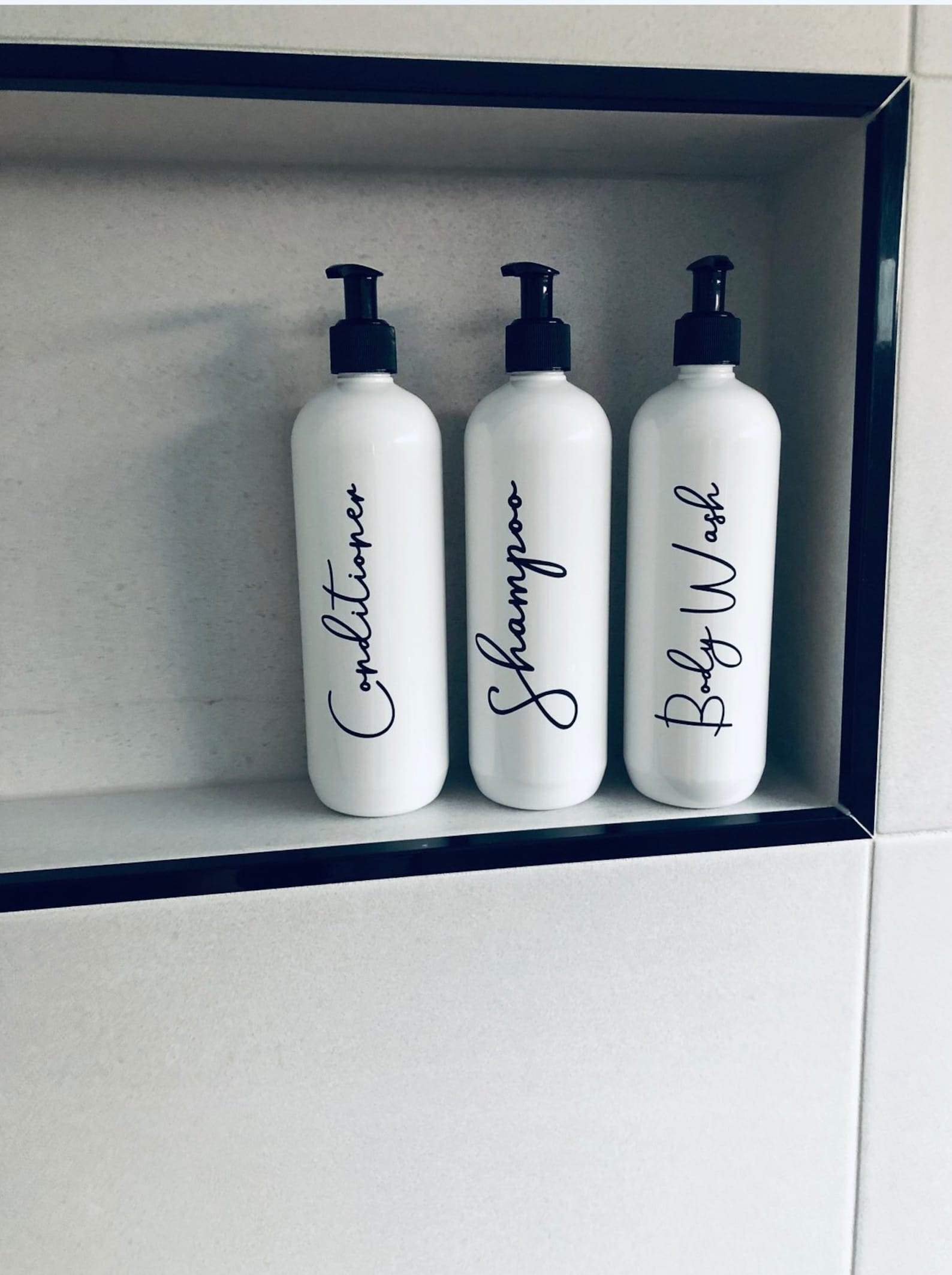 White Shampoo and Conditioner Bottles 500ml/1000ml/reusable Etsy