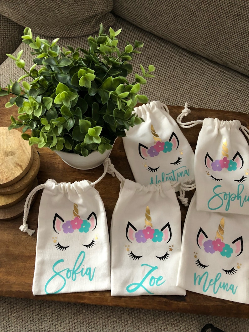 Unicorn Party Favor Bags Party Bag Unicorn Pary Kids Party Etsy Australia