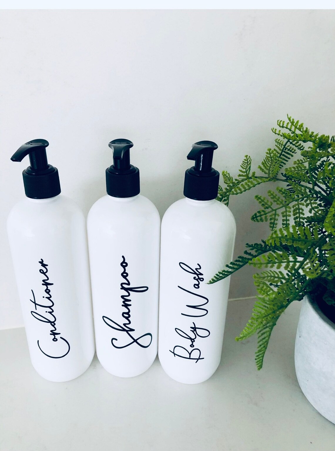White Shampoo and Conditioner Bottles 500ml/1000ml/reusable Etsy