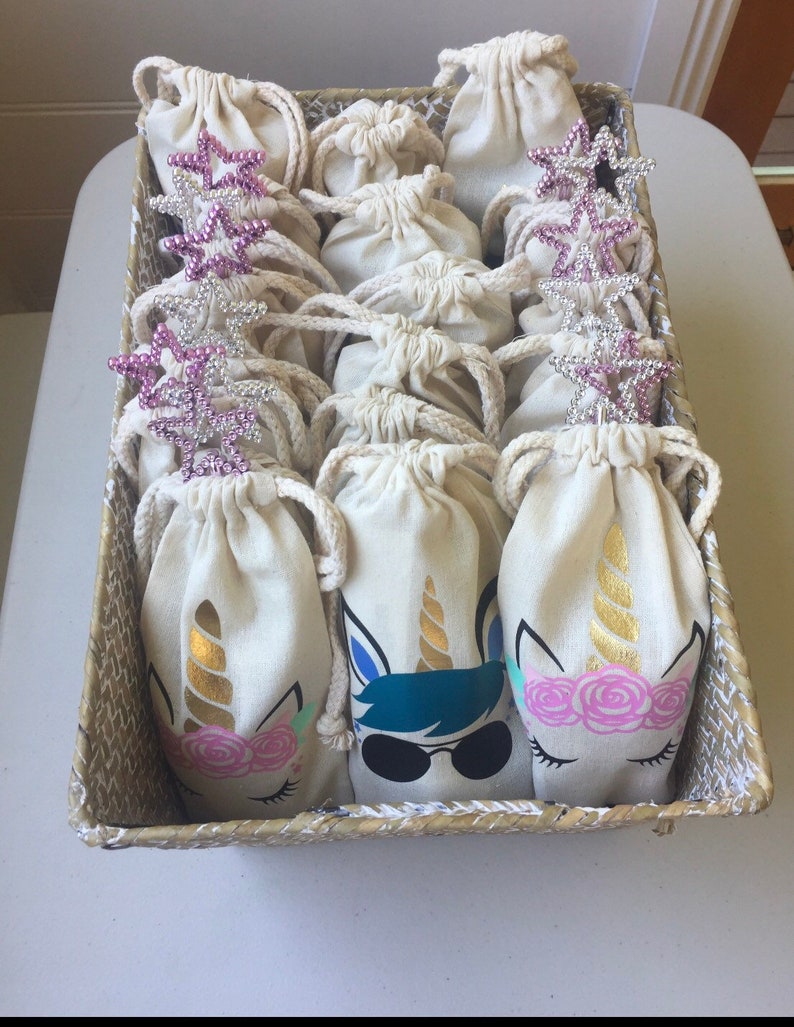 Unicorn Party Favor Bags Party Bag Unicorn Pary Kids Party Etsy Australia