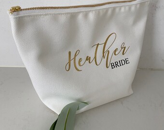 Cosmetic Bag Personalised , Bridesmaid Cosmetic Pouch , Cosmetic Bag , Bridesmaid Gift