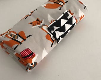 Changing Pad - Waterproof and Washable Mat - Fox and Hound Fabric  -  New Bigger size