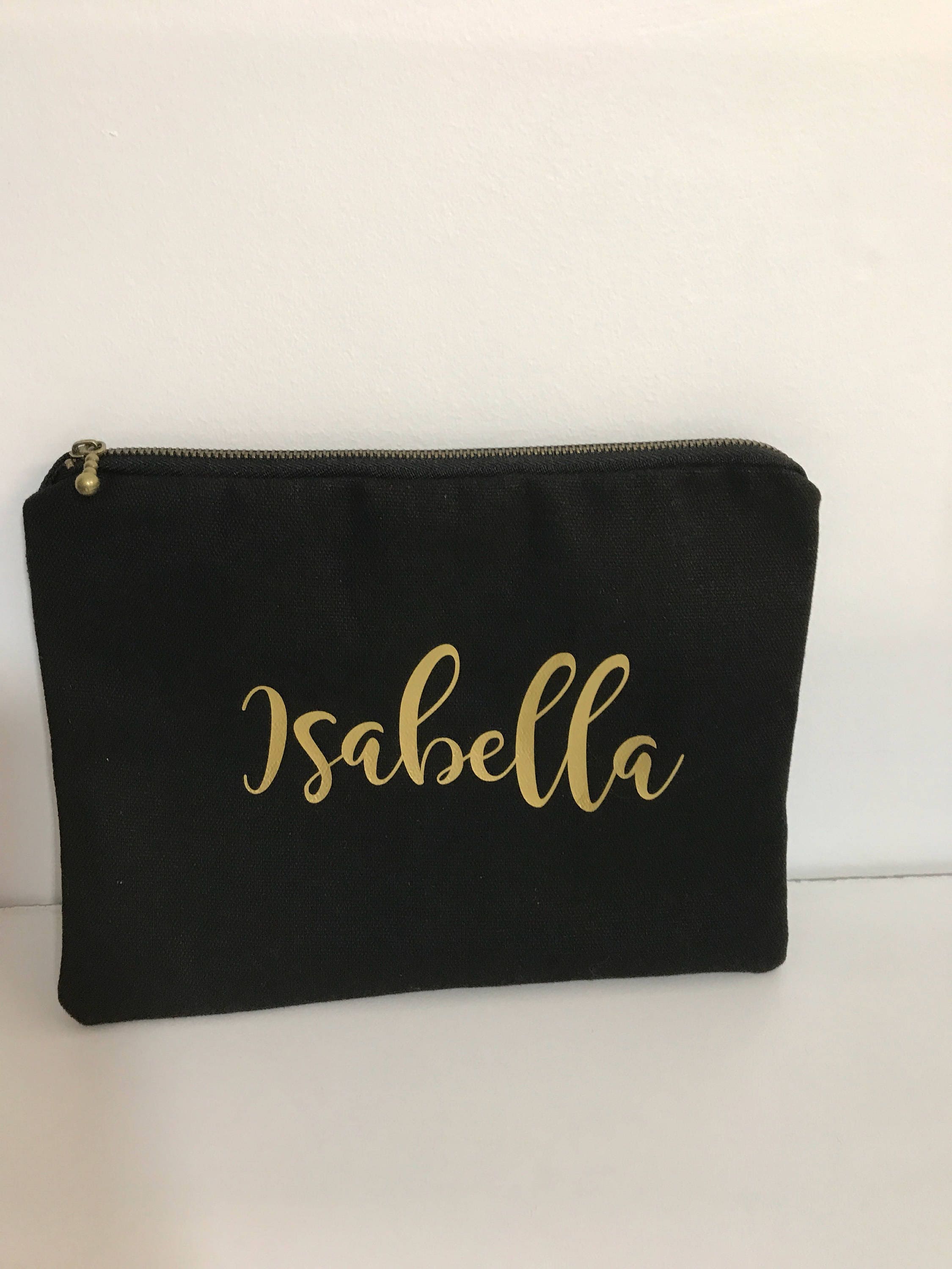 Personalised Zippered Pouch/Name Pouch/Cosmetic Pouch Etsy