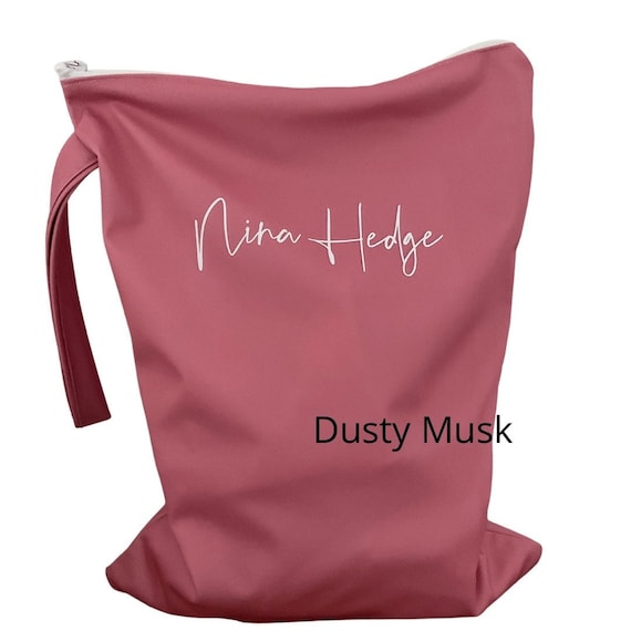 Personalised Wet Bag Reusable Wet swimming Bag Daycare Bag Waterproof Bag Rose Gold 3 Sizes Available Etsy UK