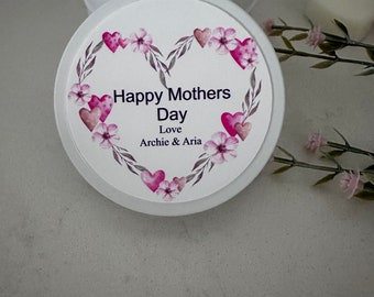 Mothers Day Heart  Candle, Mums Gift, Mums Candle,  Candle,Tin Candle,Personalised Gift for her, Bomboniere, Mothers Day Gift