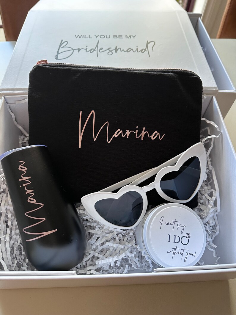Bridesmaid/maid of Honour Proposal Box, Black Box Gift Box Bridesmaid