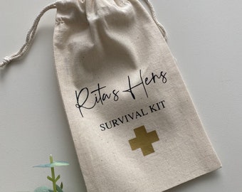 Personalised Survival Kit, Favor Bag, Survival bag, Favour Bag