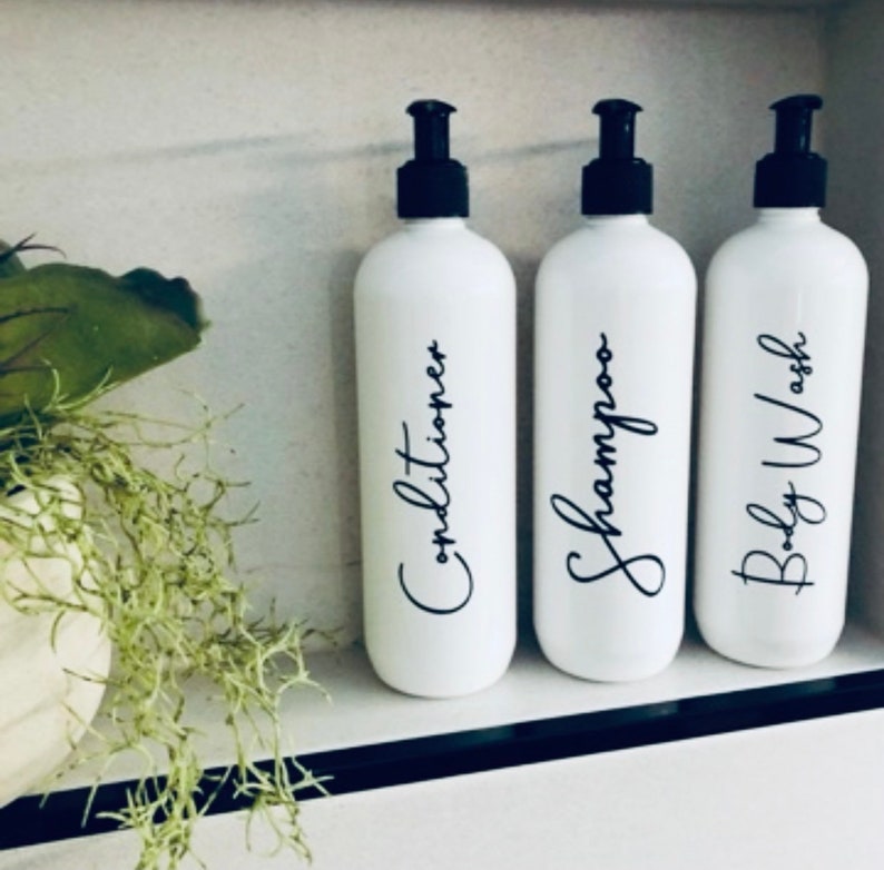 White Shampoo and Conditioner Bottles 500ml/1000ml/reusable Etsy Australia