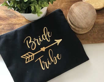 Bride Tribe Zippered Pouch/Bridesmaid Pouch/Cosmetic Bag