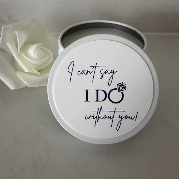 Bridesmaid Proposal Candle, Soy Candle,Tin Candle,Personalised Gift for her, Bomboniere, Bridesmaid Proposal Gift