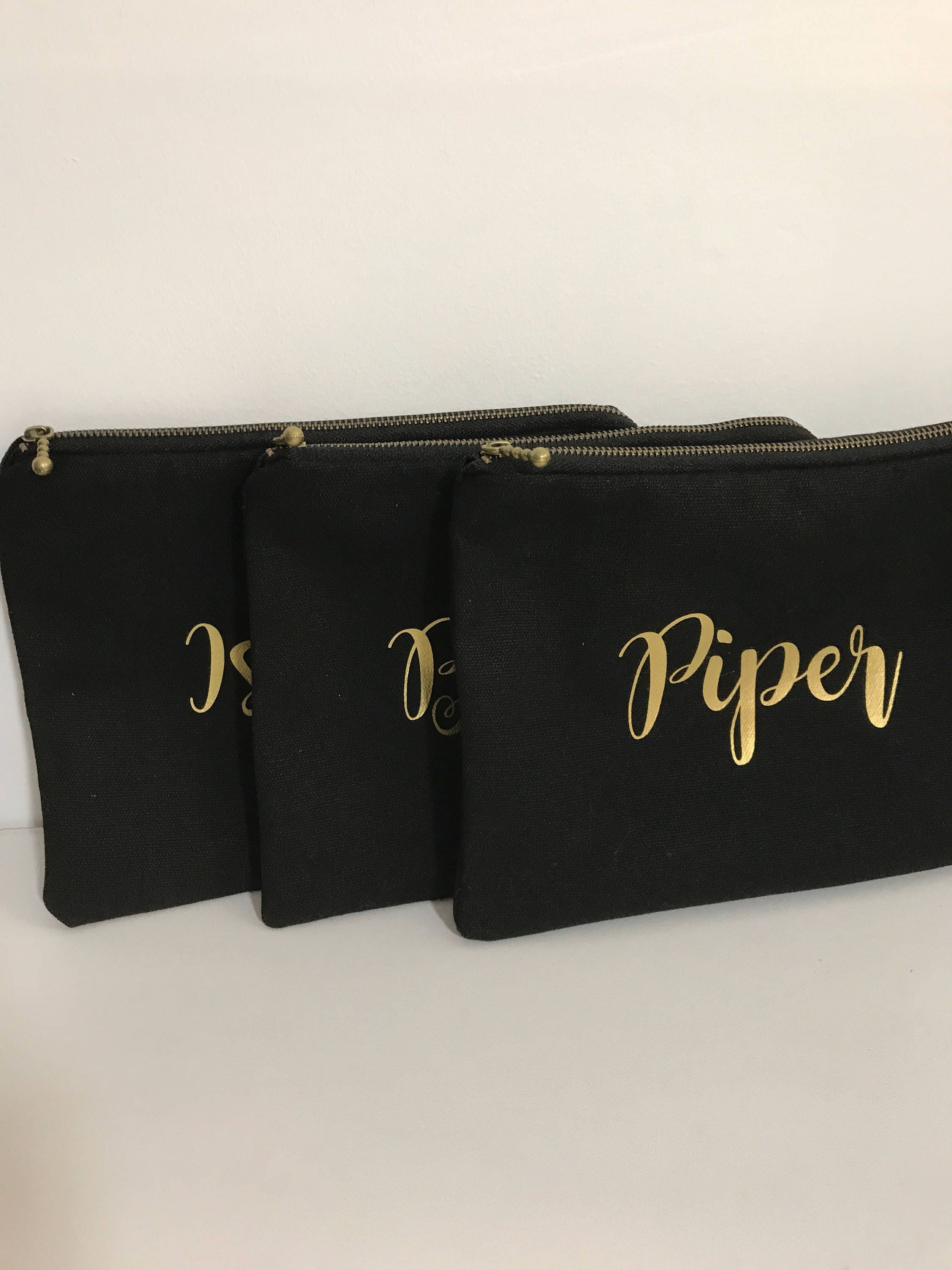 Personalised Zippered Pouch/name Pouch/cosmetic Pouch Etsy Australia