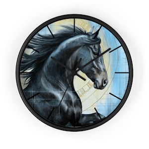Antares Wanduhr - Pferdedekor, Pferdeliebhaber Geschenk, Wandkunst zu Hause, einzigartiger Zeitmesser